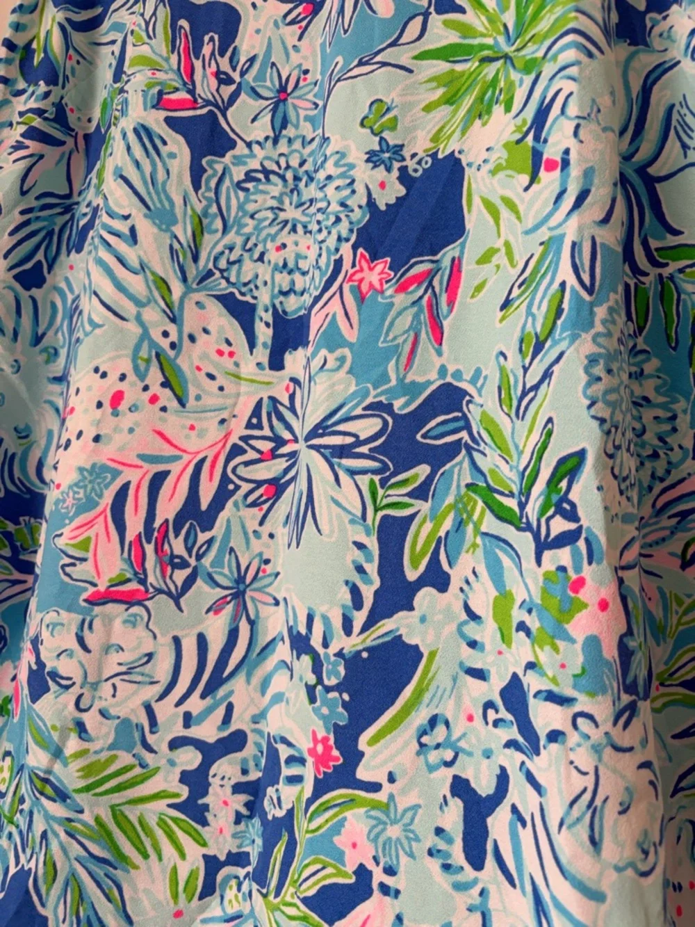 NWT Lilly Pulitzer Donna Top Coastal Blue Lion Sea Print Size M - Picture 5 of 12